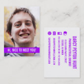 モダンな写真の個人事業カード 名刺 (正面/裏面)