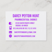 モダンな写真の個人事業カード 名刺 (裏面)