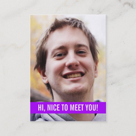 モダンな写真の個人事業カード 名刺 (正面)