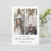 モダンな写真の卒業の招待の発表 案内状 (スタンド正面)