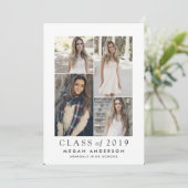 モダンな写真の卒業の発表 案内状 (スタンド正面)