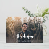 モダンな写真の卒業は感謝していしています サンキューカード (スタンド正面)
