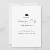 モダンな写真の卒業パーティー招待状 招待状 (裏面)