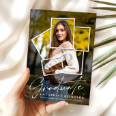 モダンな写真の卒業パーティー招待状 招待状