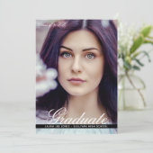 モダンな写真の卒業 案内状 (スタンド正面)