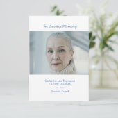 モダンな写真の喪中御礼 Funeral Thank You Card エンクロージャーカード (スタンド正面)