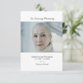 モダンな写真の喪中御礼 Funeral Thank You Card エンクロージャーカード (スタンド正面)