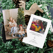 モダンな写真の家族クリスマスカード 招待状