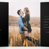 モダンな写真の結婚式すべてを1つにまとめる 三つ折り招待状 (内部中)