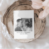 モダンな写真の結婚式のエンゲージメント ブラック 招待状