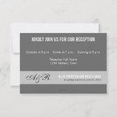 モダンな写真の結婚式の受付カード 招待状 (裏面)