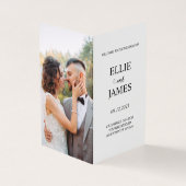 モダンな写真の結婚式プログラム (外部)