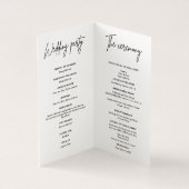 モダンな写真の結婚式プログラム (内部)