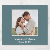 モダンな写真の結婚式ラベル ビールラベル (シングルラベル)