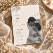 モダンな写真の結婚式招待状テンプレート 招待状