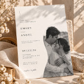モダンな写真の結婚式招待状テンプレート 招待状
