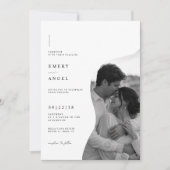 モダンな写真の結婚式招待状テンプレート 招待状 (正面)