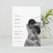 モダンな写真の結婚式招待状テンプレート 招待状 (スタンド正面)