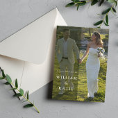 モダンな写真の結婚式招待状 ミニマリスト エレガント 5x7 招待状