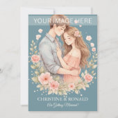 モダンな写真の結婚式招待状 ミニマリスト 招待状 (正面)