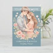 モダンな写真の結婚式招待状 ミニマリスト 招待状 (スタンド正面)