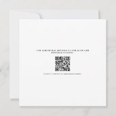 モダンな写真の結婚式日程お知らせQRコード 招待状 (裏面)