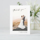 モダンな写真の結婚式 サンキューカード (スタンド正面)