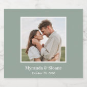 モダンな写真の結婚式 スパークリングワインラベル (シングルラベル)