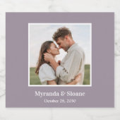 モダンな写真の結婚式 スパークリングワインラベル (シングルラベル)