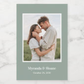 モダンな写真の結婚式 ワインラベル (シングルラベル)
