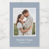 モダンな写真の結婚式 ワインラベル (シングルラベル)