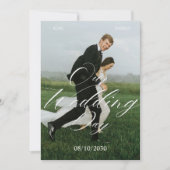 モダンな写真の結婚式 招待状 (正面)