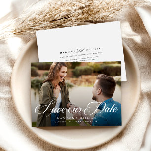 モダンな写真の結婚式 Save The Date 招待状