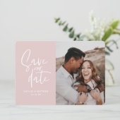 モダンな写真の花のウェディング・セーブ・ザ・デート セーブザデート (スタンド正面)