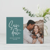 モダンな写真の花のウェディング・セーブ・ザ・デート セーブザデート (スタンド正面)