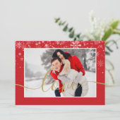 モダンな写真の雪の結晶 ゴールドラブスクリプト シーズンカード (スタンド正面)