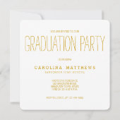 モダンな写真の高校卒業のパーティー 招待状 (裏面)