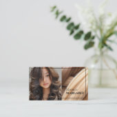 モダンな写真の高級ヘアサロン 名刺 (スタンド正面)
