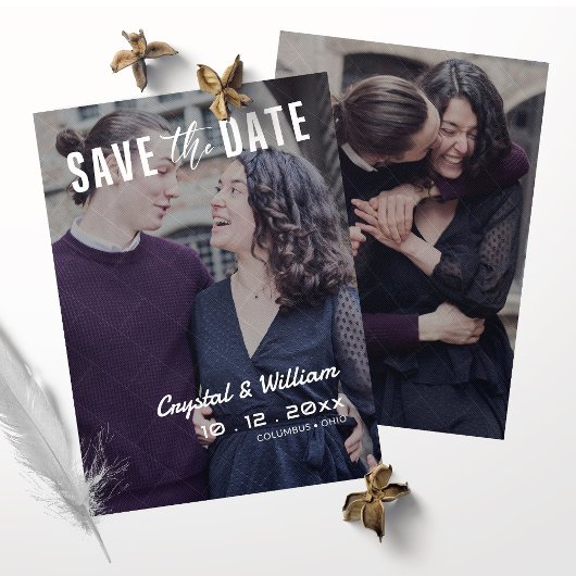 モダンな写真を使ったおしゃれなSave the Date セーブザデート