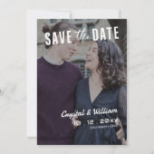 モダンな写真を使ったおしゃれなSave the Date セーブザデート (正面)