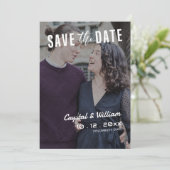 モダンな写真を使ったおしゃれなSave the Date セーブザデート (スタンド正面)