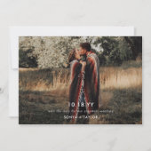 モダンな写真ウェディングテンプレート Save the Date ポストカード (正面)