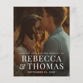 モダンな写真オーバーレイの結婚式セーブ・ザ・デート チラシ