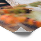 モダンな写真オーバーレイ ウェルカムネーム ウェディングポスター ポスター (角)