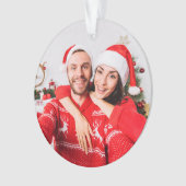 モダンな写真クリスマスの面白い定義 オーナメント (正面)