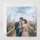 モダンな写真コラージュでセーブ・ザ・デートとラブレター セーブザデート (裏面)