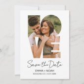 モダンな写真コラージュのSave the Date招待状 セーブザデート (正面)