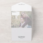 モダンな写真コラージュオーバーレイ結婚式 オールインワン招待状 (外側)