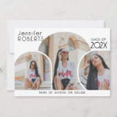 モダンな写真コラージュ卒業発表 シーズンカード (正面)