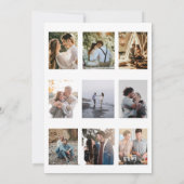 モダンな写真コラージュ結婚式招待状 招待状 (裏面)